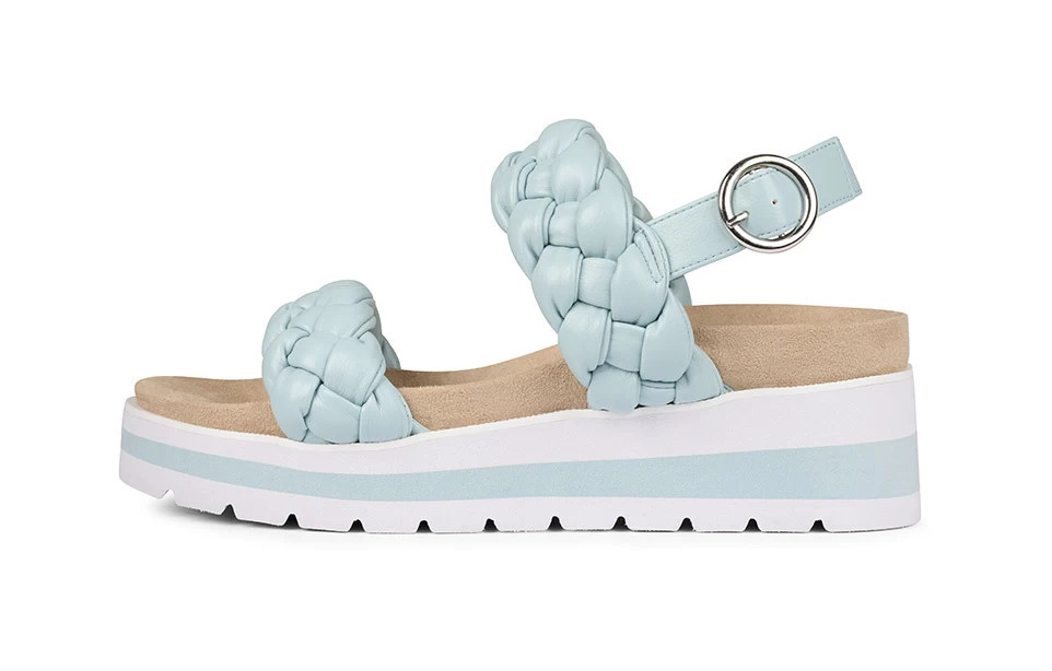 Bullboxer Sandalen Met Sleehak Blauw 078035F2S_SEASTD