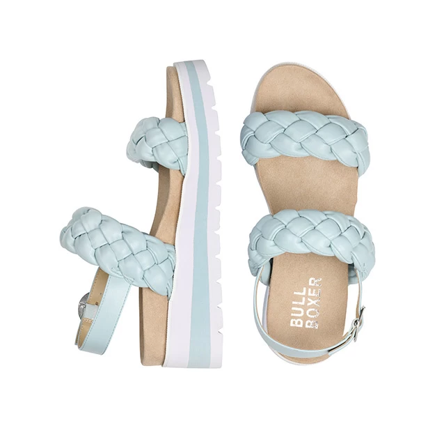 Bullboxer Sandalen Met Sleehak Blauw 078035F2S_SEASTD - Afbeelding 2