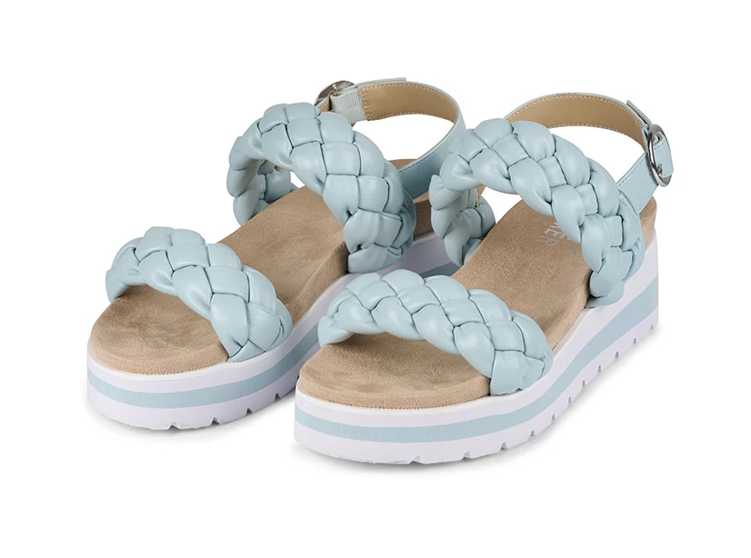 Bullboxer Sandalen Met Sleehak Blauw 078035F2S_SEASTD - Afbeelding 3