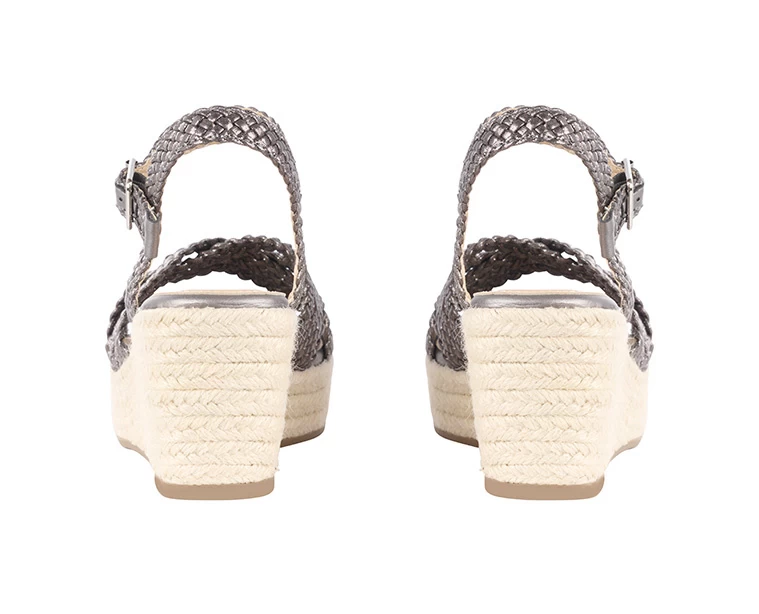 Bullboxer Sandalen Met Sleehak Gun Metal 268013F2T_GUNNTD - Afbeelding 4