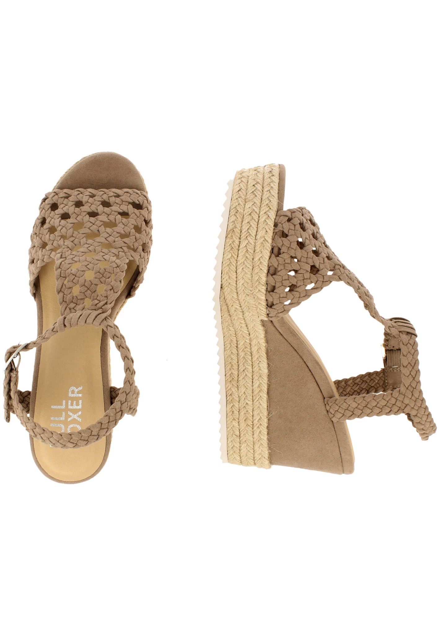 Bullboxer Sandalen Met Sleehak Beige 195034F2T_DKTPTD - Afbeelding 2