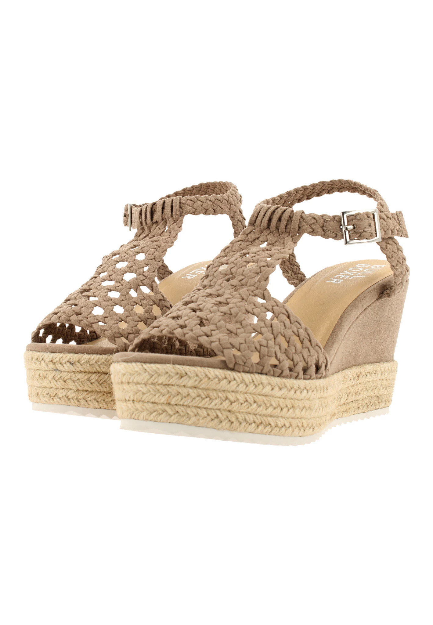 Bullboxer Sandalen Met Sleehak Beige 195034F2T_DKTPTD - Afbeelding 3