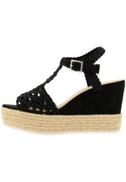 Bullboxer Sandalen Met Sleehak Zwart 195034F2T_BKSTTD